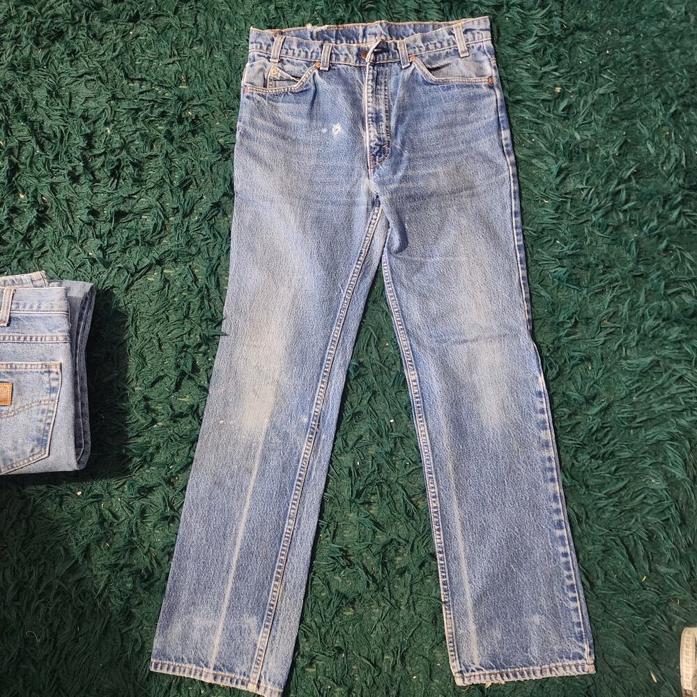 Vintage Levi’s 550 Orange Tab Distressed Jeans USA Style 32x31